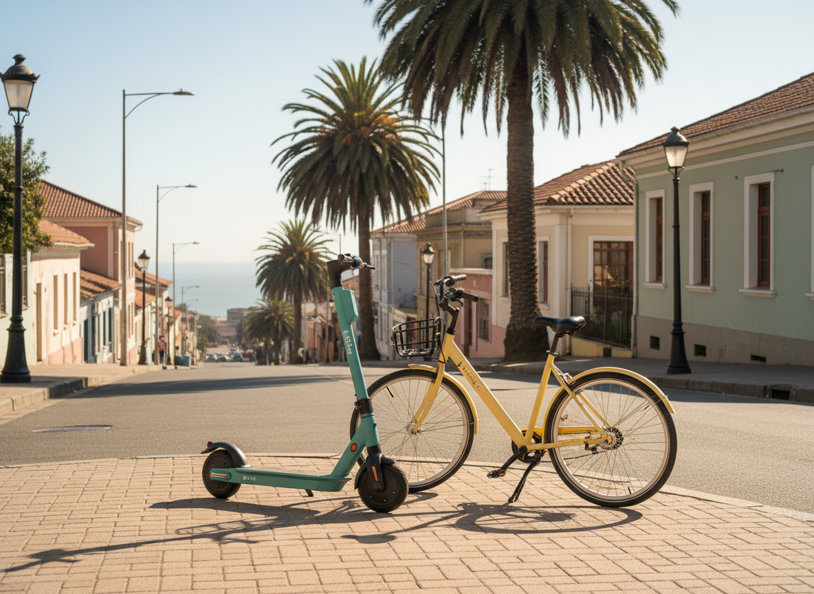 Datos de movilidad compartida revelan las rutas más usadas por scooters y bicicletas en Viña del Mar y Limache